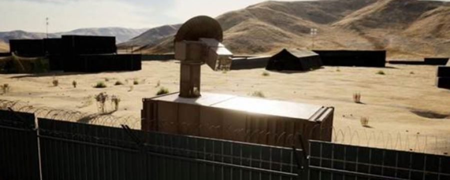 An artist's rendering of the THOR high power microwave system (Air Force Research Laboratory)