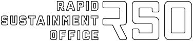 Rapid sustainment office logo - white - black outline